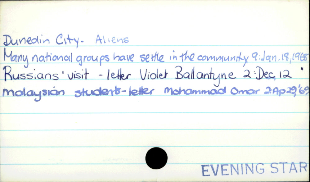 Dunedin City - Aliens