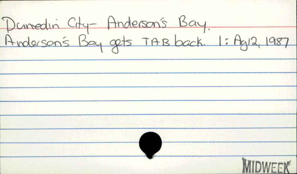 Dunedin City - Anderson' s Bay