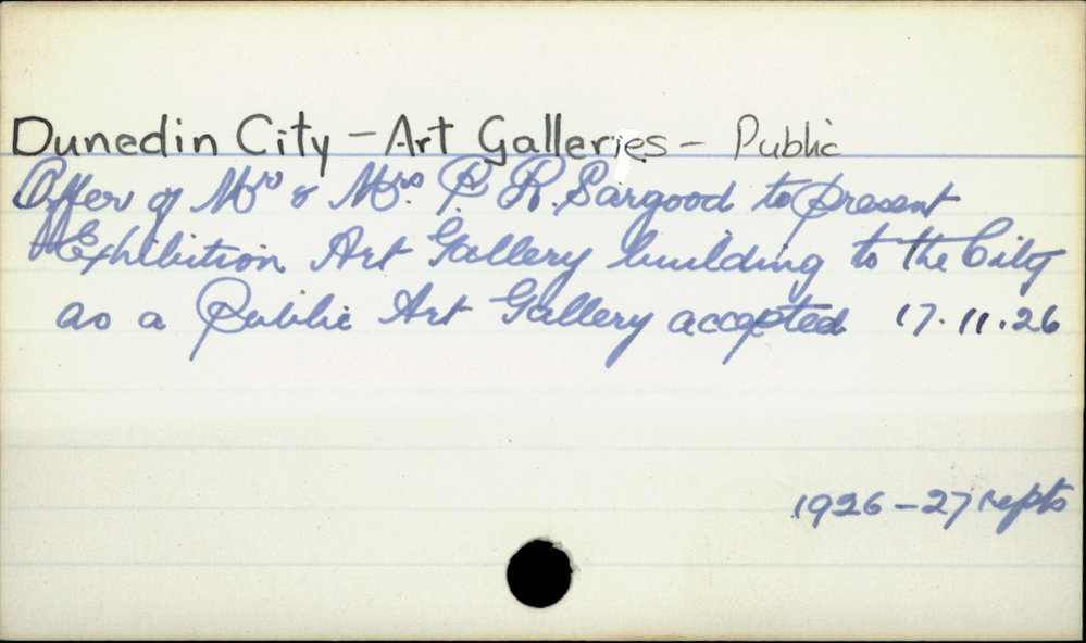Dunedin City- Art Galleries- Public