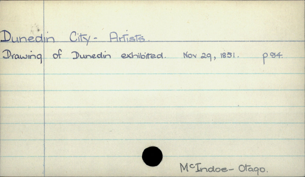 Dunedin City - Artists.