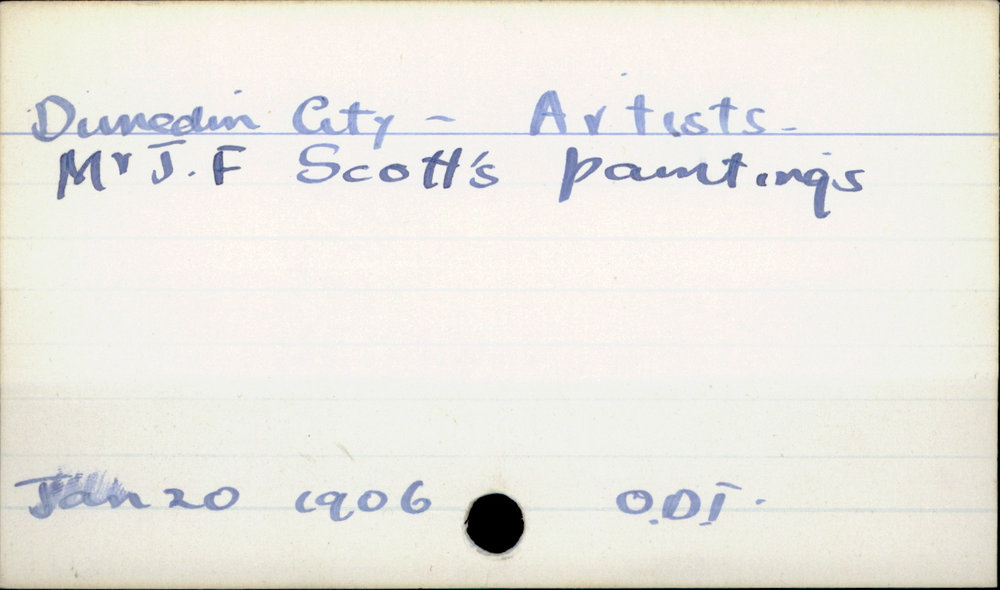 Dunedin City - Artists.