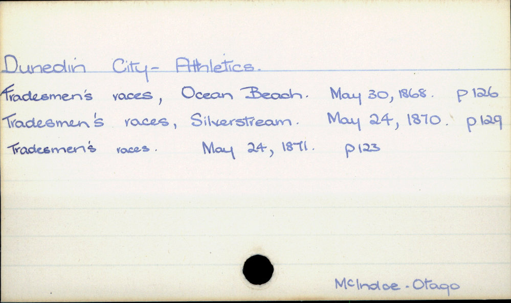 Dunedin City - Athletics