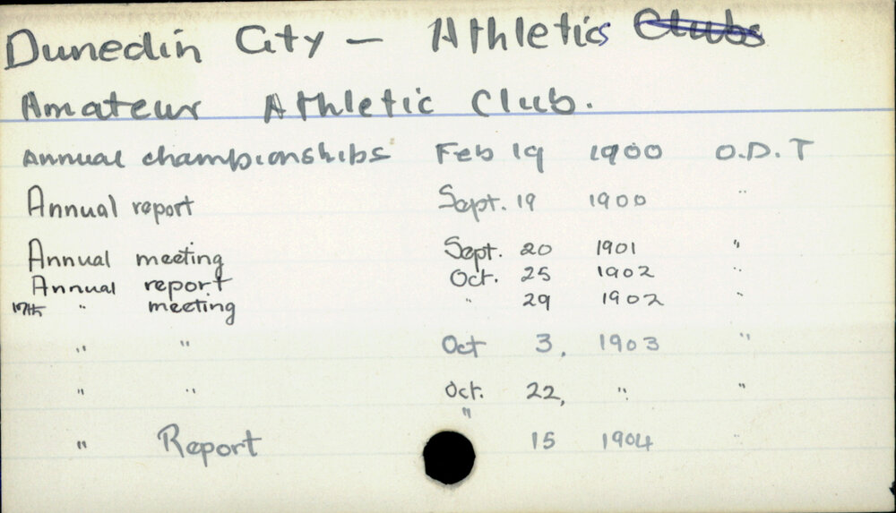 Dunedin City - Athletics 