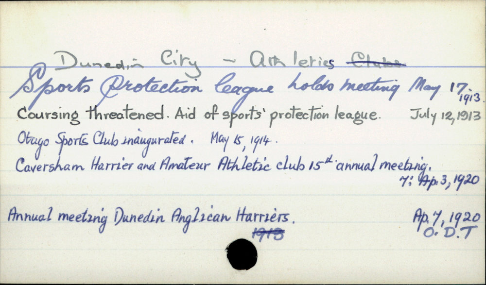 Dunedin City - Athletics
