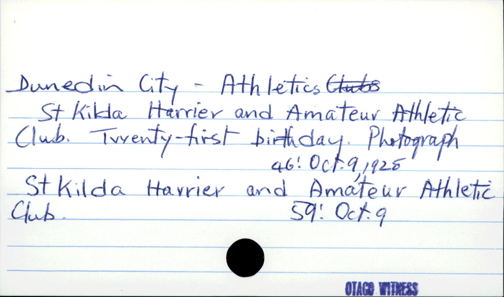 Dunedin City - Athletics