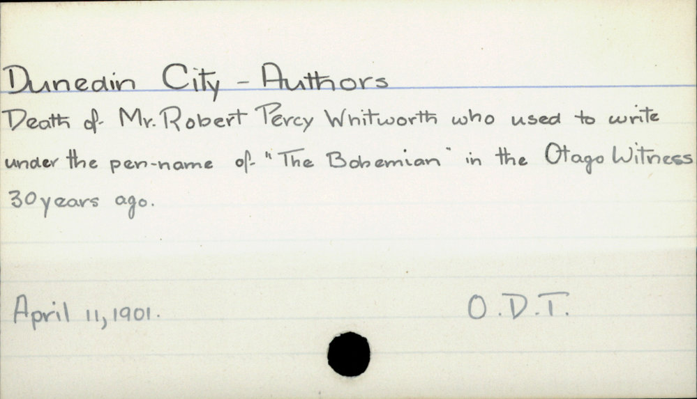 Dunedin City - Authors