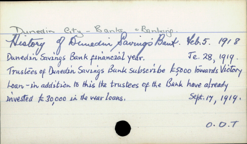 Dunedin City - Banks &amp; Banking.