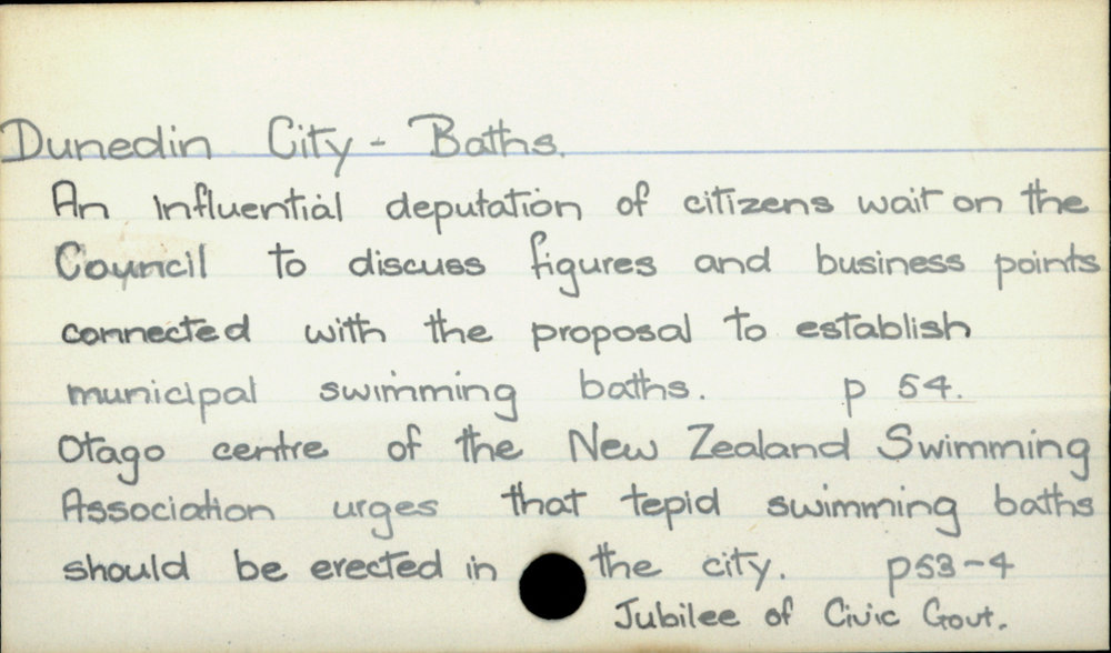 Dunedin City - Baths