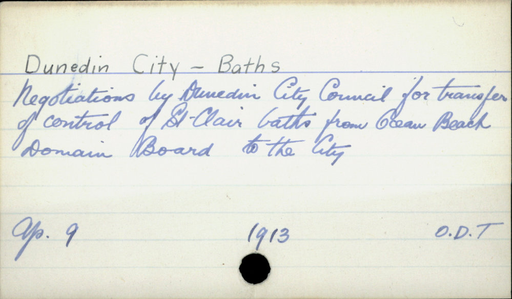 Dunedin City - Baths