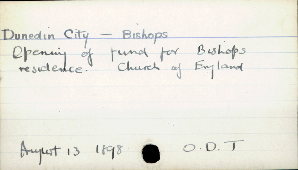 Dunedin City - Bishops