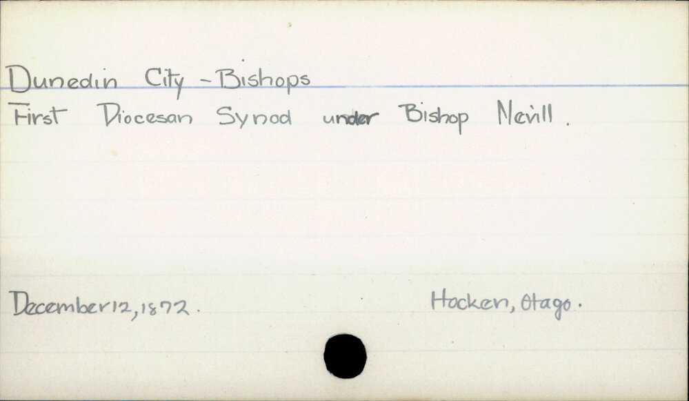 Dunedin City - Bishops