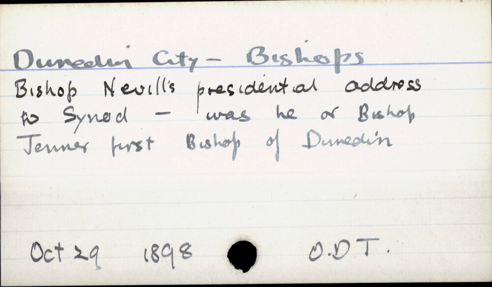 Dunedin City - Bishops