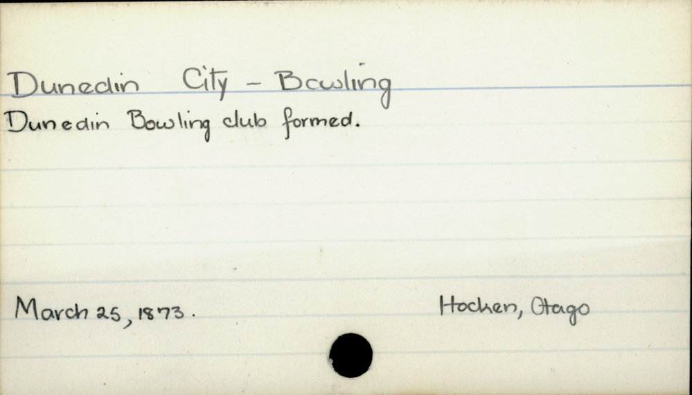 Dunedin City - Bowling