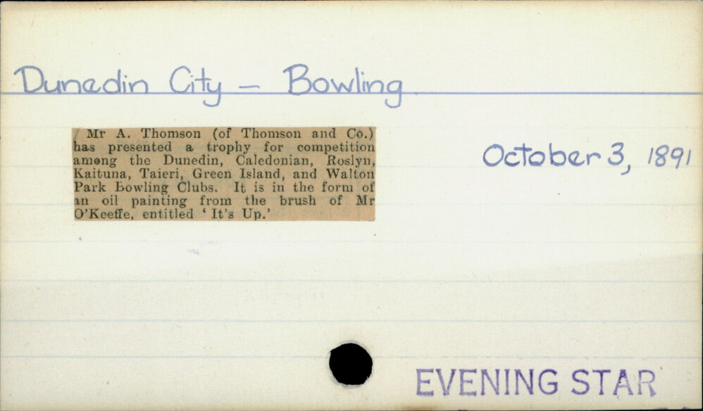 Dunedin City - Bowling