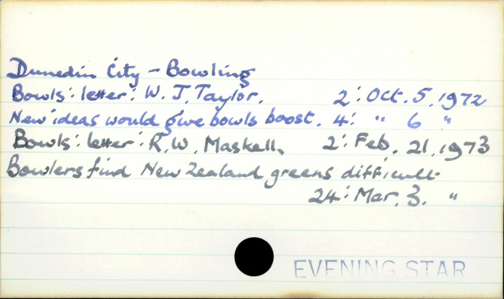 Dunedin City - Bowling