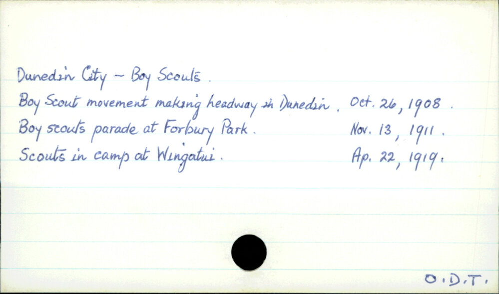 Dunedin City - Boy Scouts