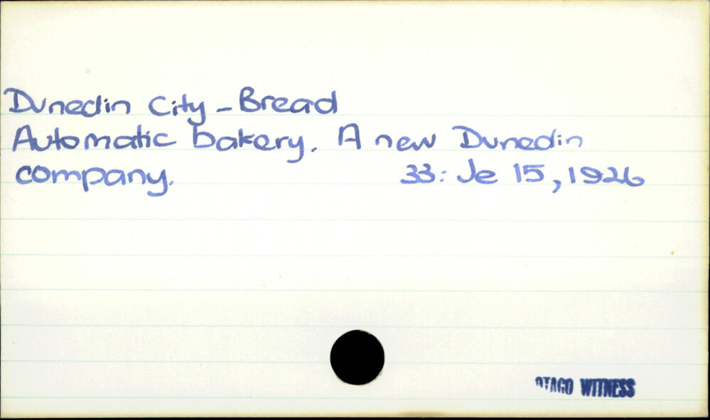Dunedin City- Bread