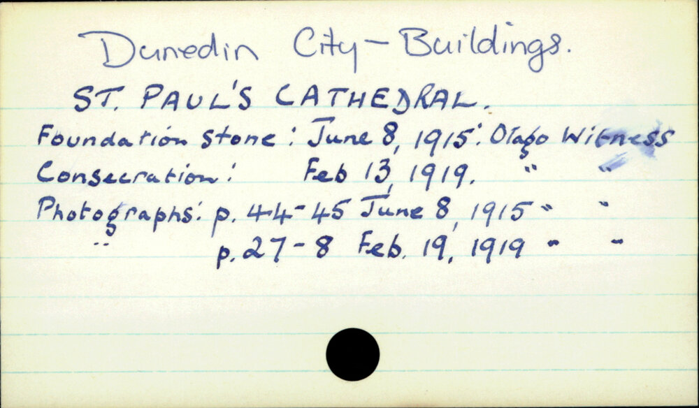 Dunedin City - Buildings - ST.PAUL'S CATHEDRAL