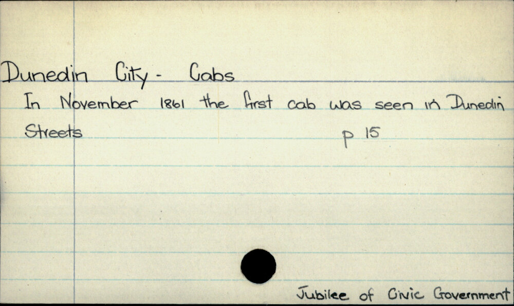Dunedin City - Cabs