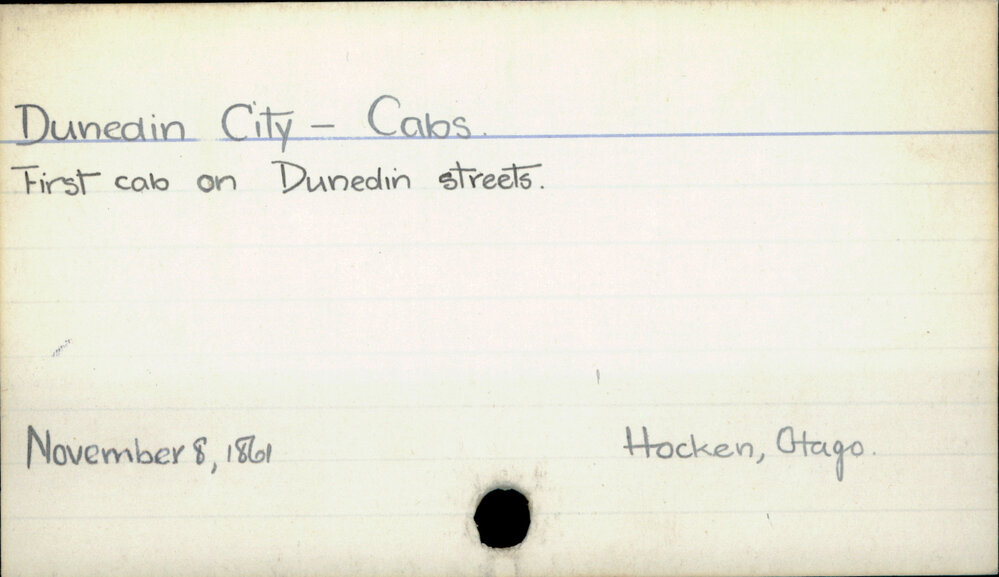 Dunedin City - Cabs