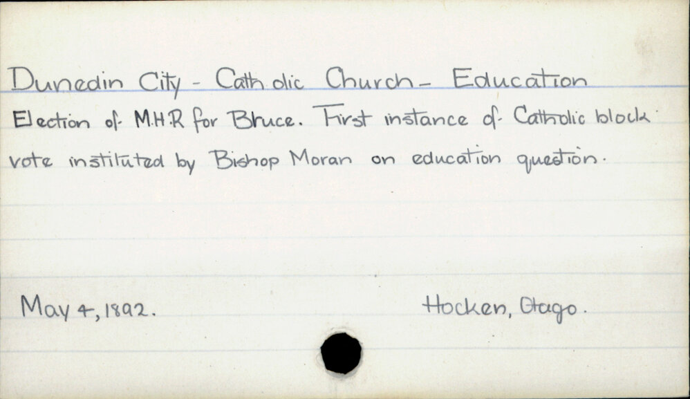 Dunedin City - Catholic Church - Education