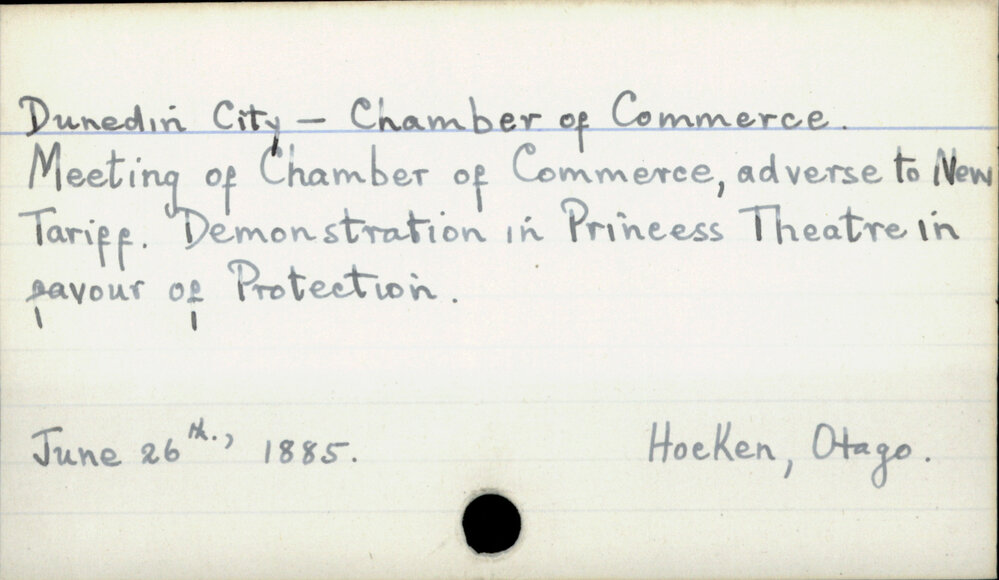 Dunedin City - Chamber of Commerce.