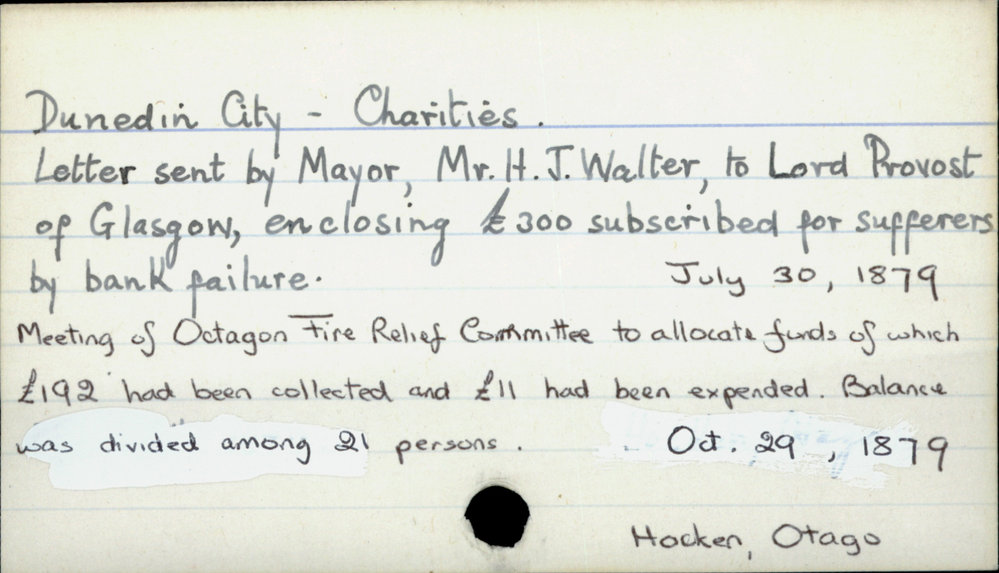 Dunedin City - Charities. 