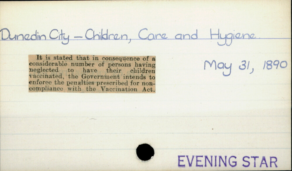 Dunedin City- Children, Care and Hygiene.