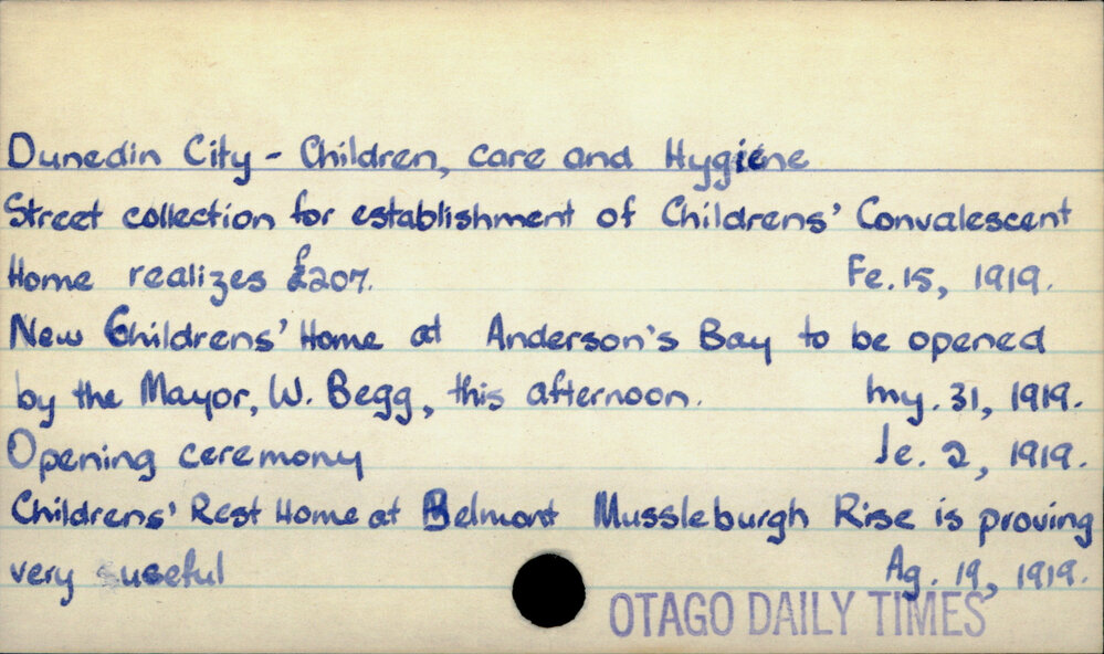 Dunedin City - Children, Care and Hygiene