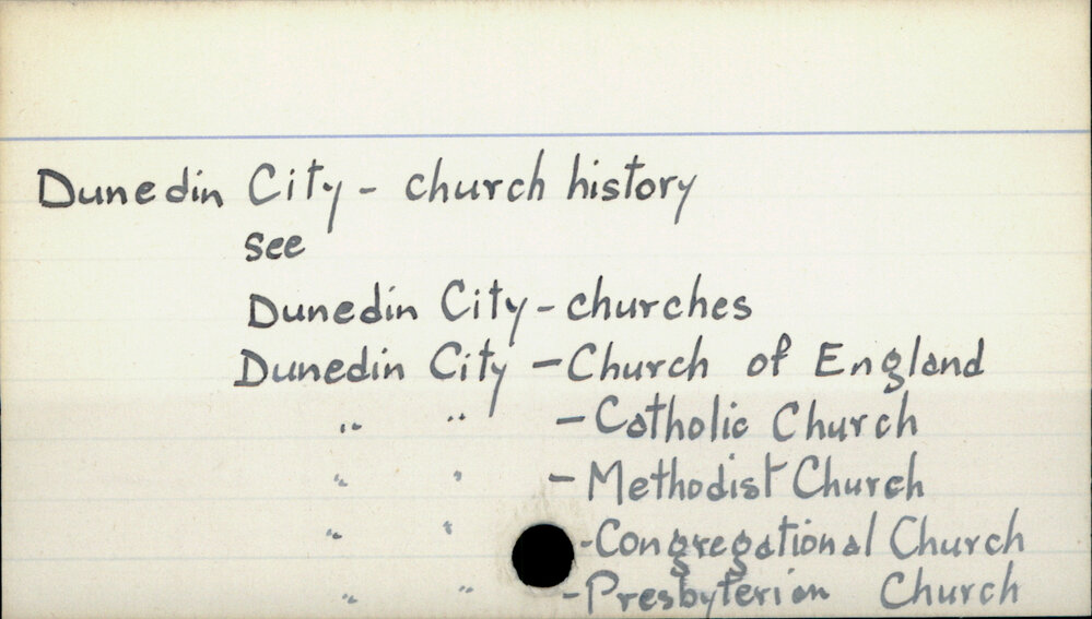 Dunedin City - Church history