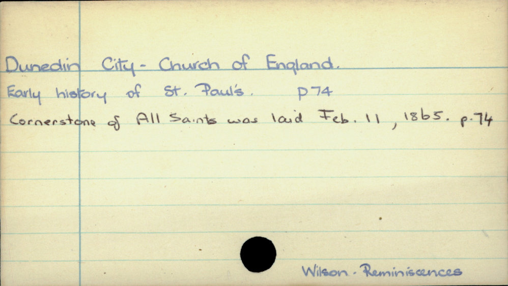 Dunedin City - Church of England