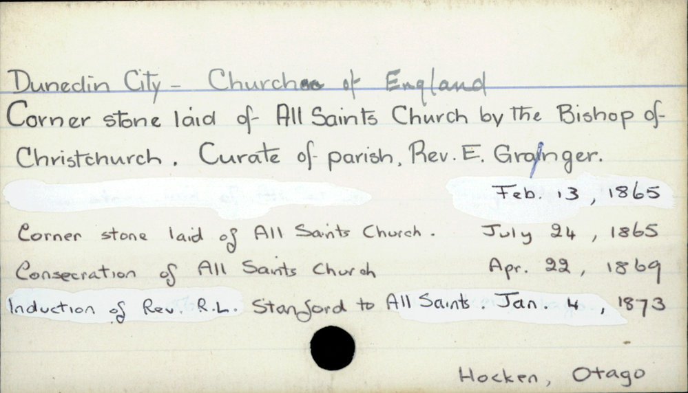 Dunedin City -  Church of England