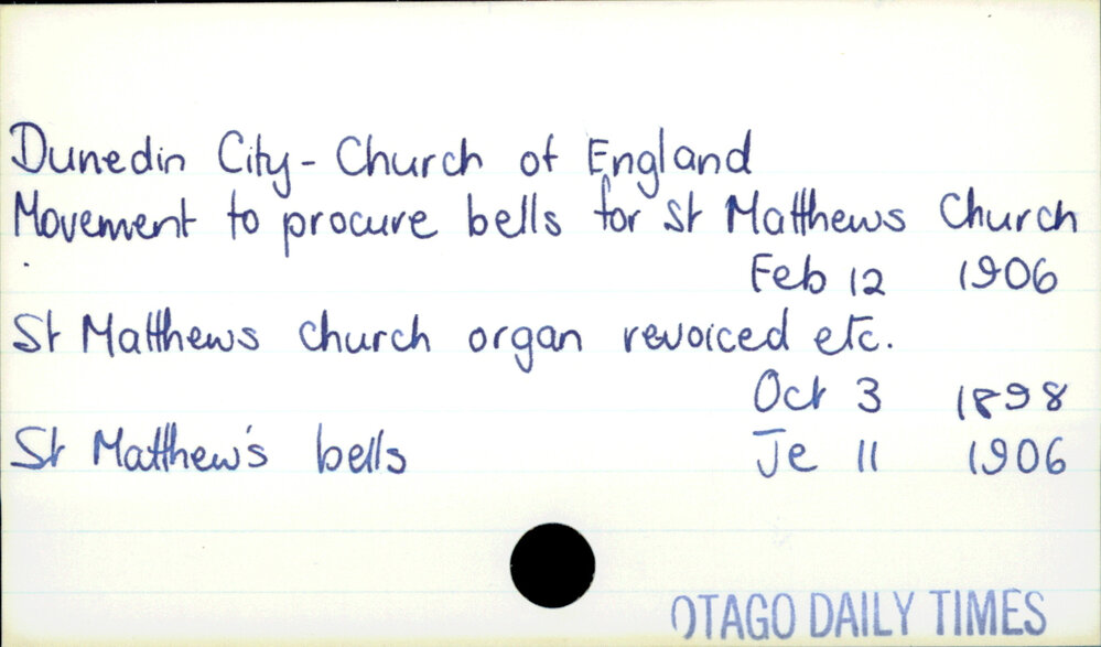Dunedin City - Church of England