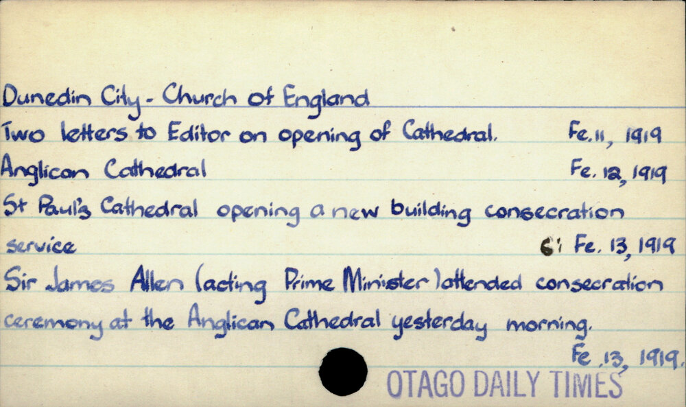Dunedin City - Church of England