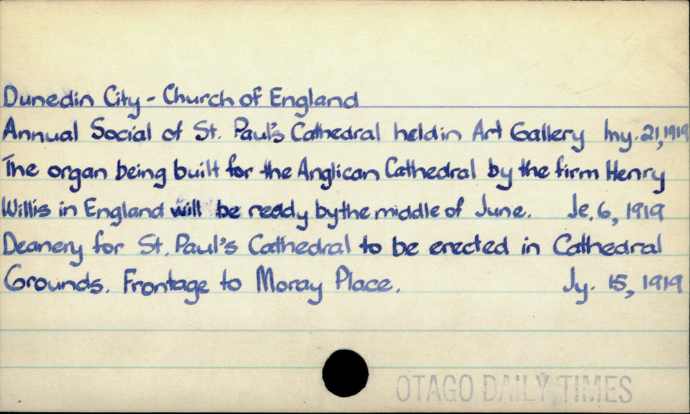 Dunedin City - Church of England