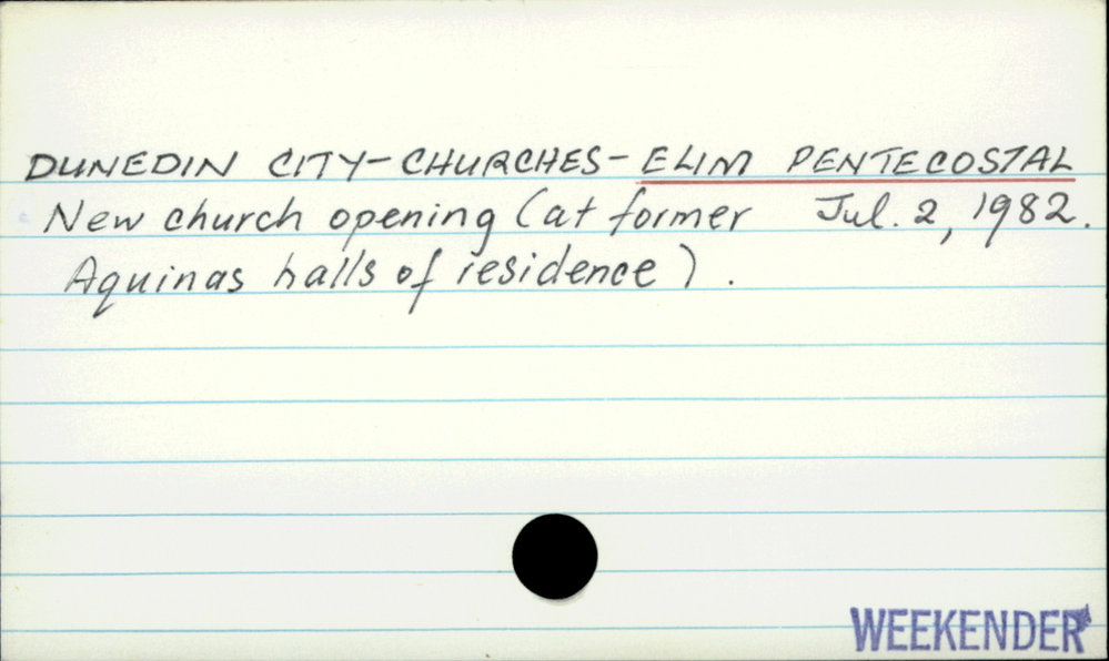Dunedin City - Churches - Elim Pentecostal