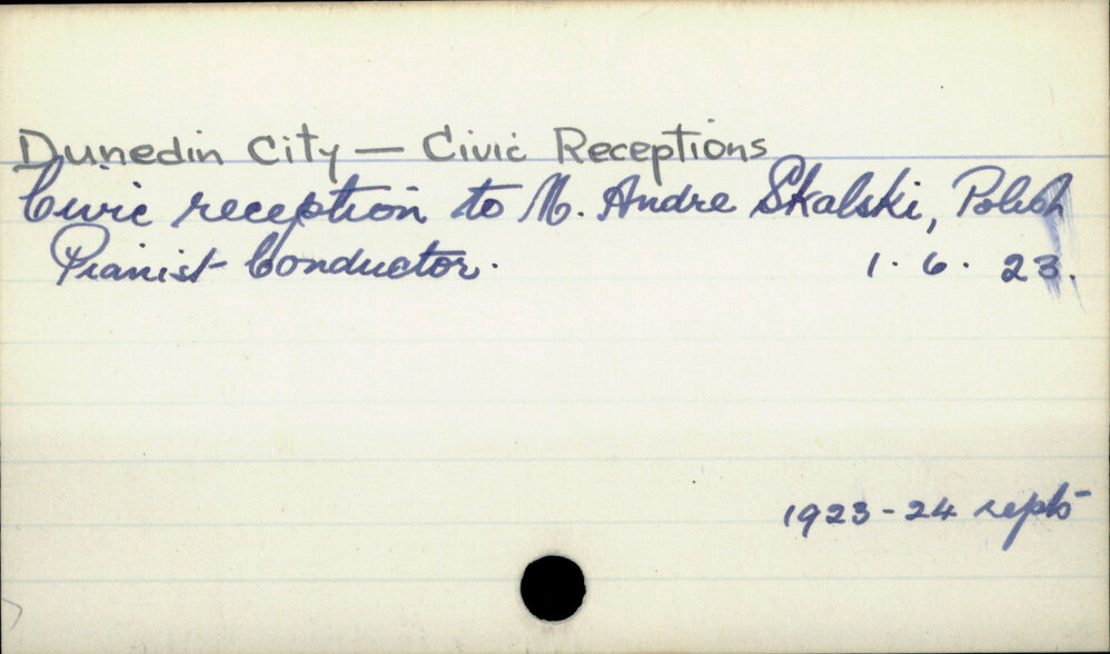 Dunedin City - Civic Receptions