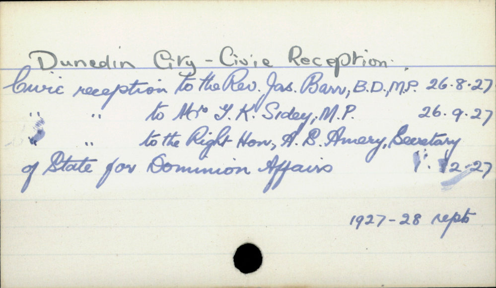 Dunedin City - Civic Reception