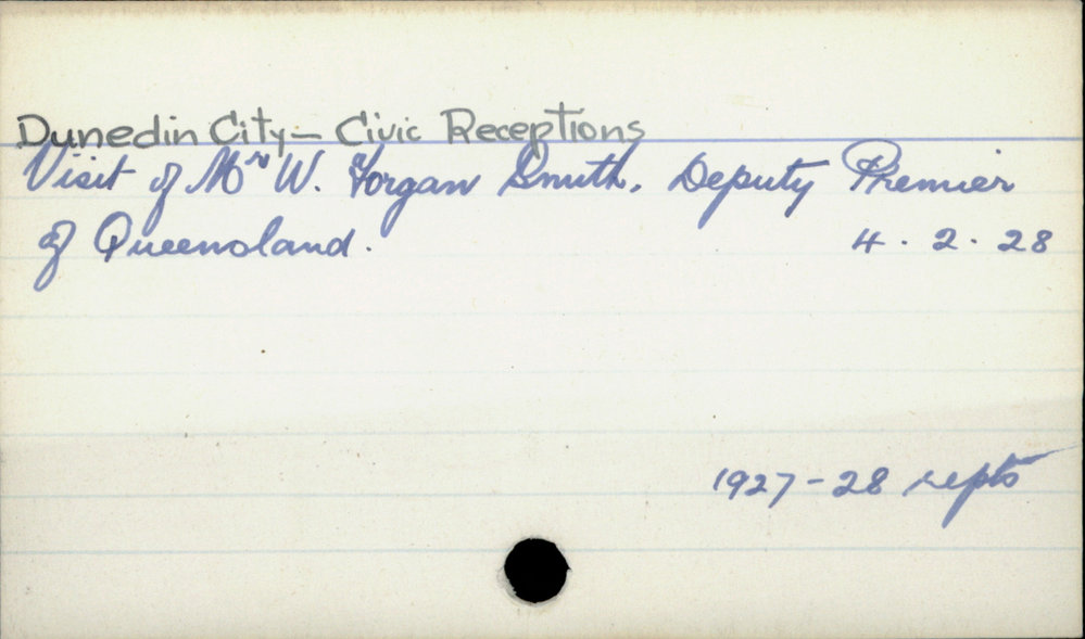 Dunedin City - Civic Receptions