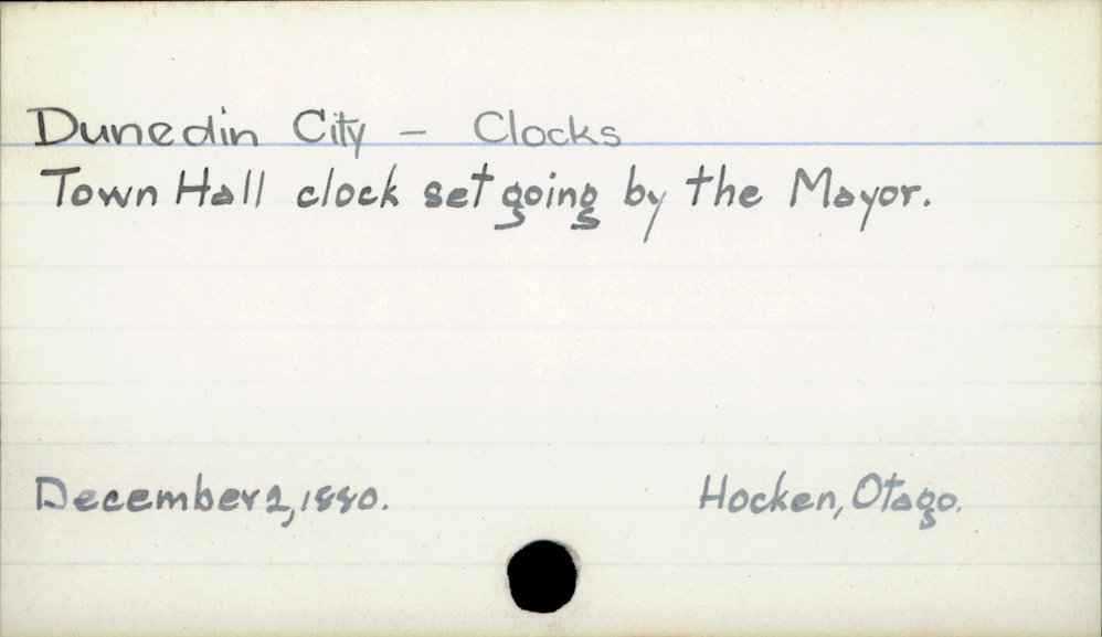Dunedin City - Clocks