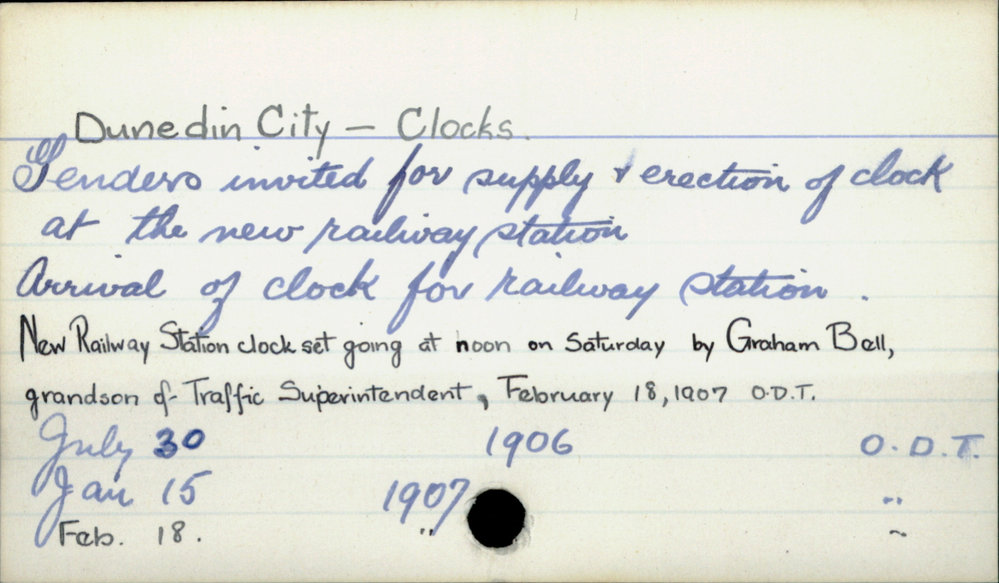 Dunedin City - Clocks