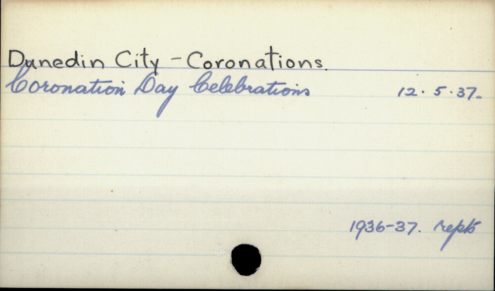 Dunedin City - Coronations