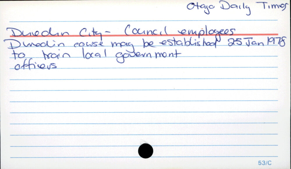 Dunedin City - Council employees