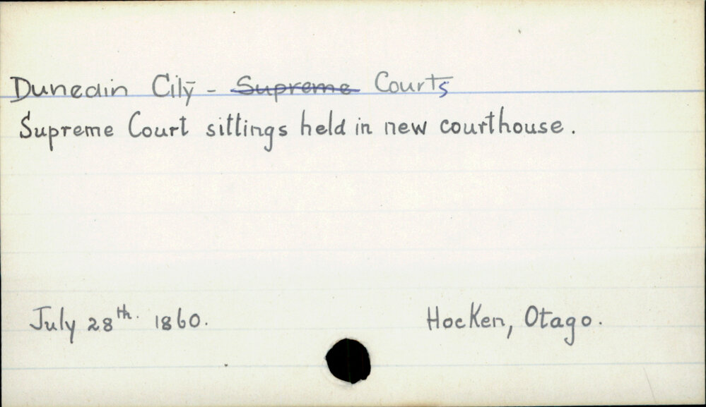 Dunedin City - Courts