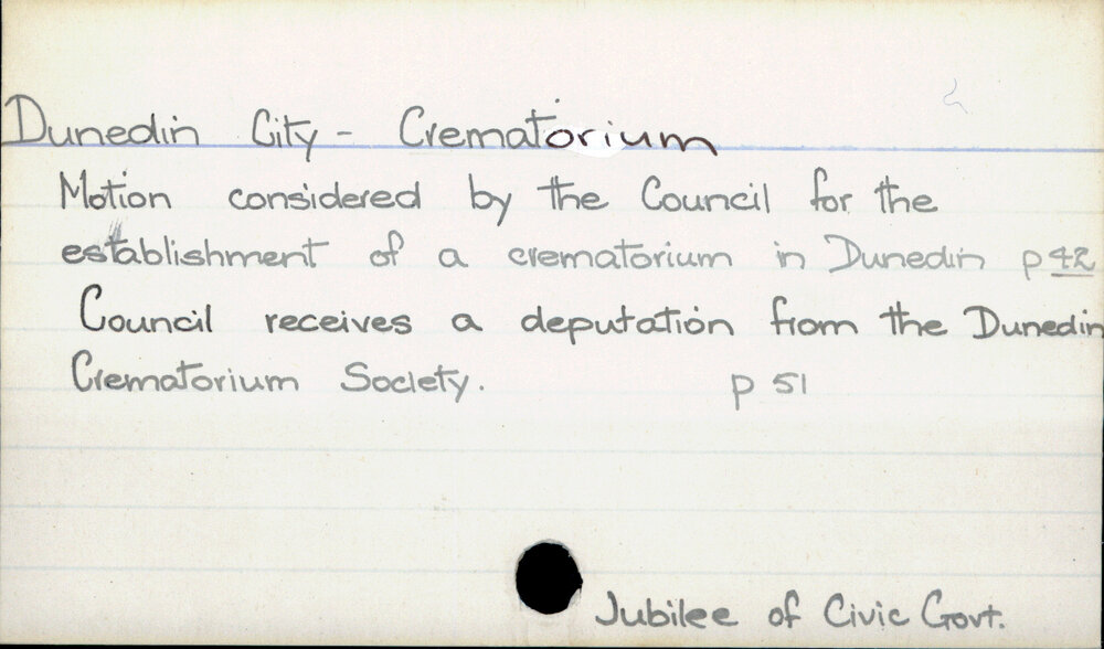 Dunedin City - Crematorium