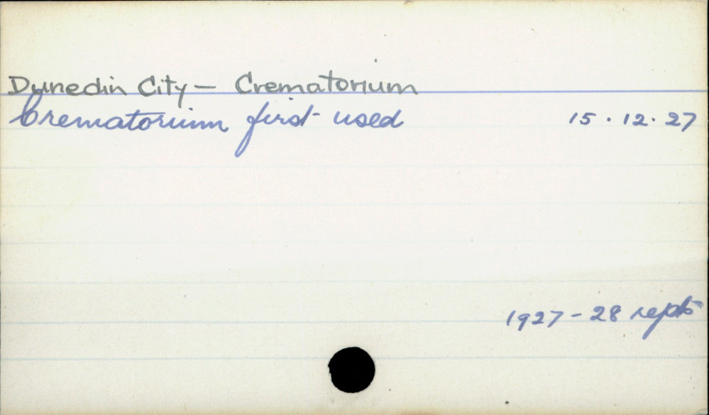 Dunedin City- Crematorium