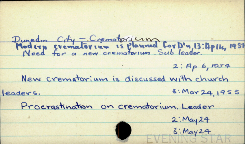 Dunedin City - Crematorium