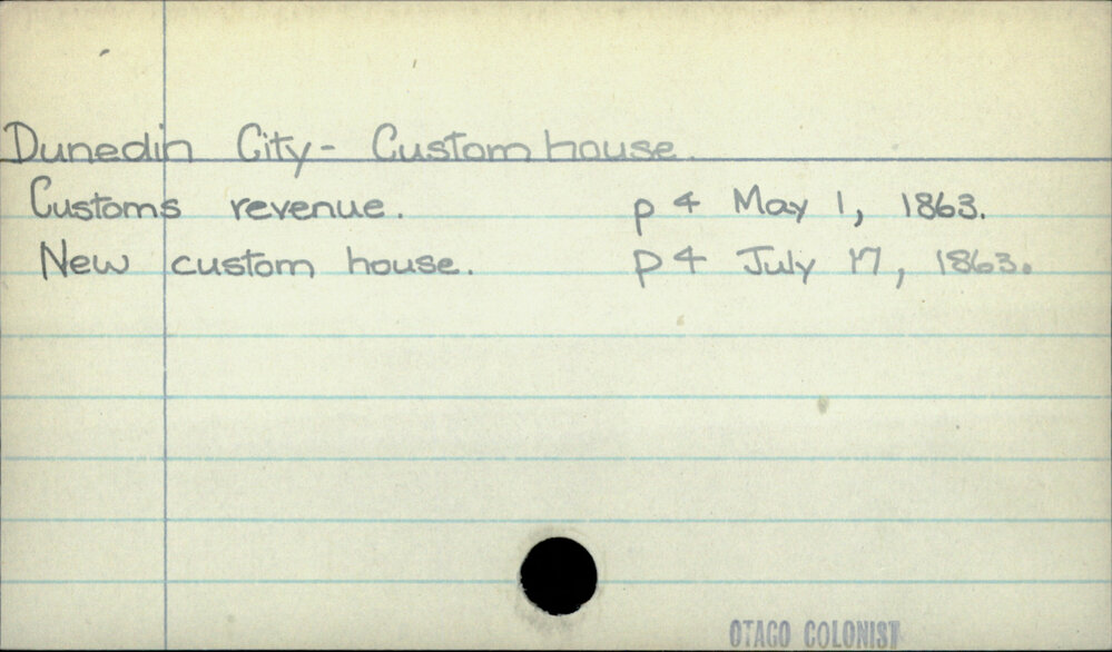 Dunedin City - Custom house.