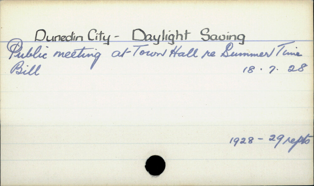 Dunedin City - Daylight Saving