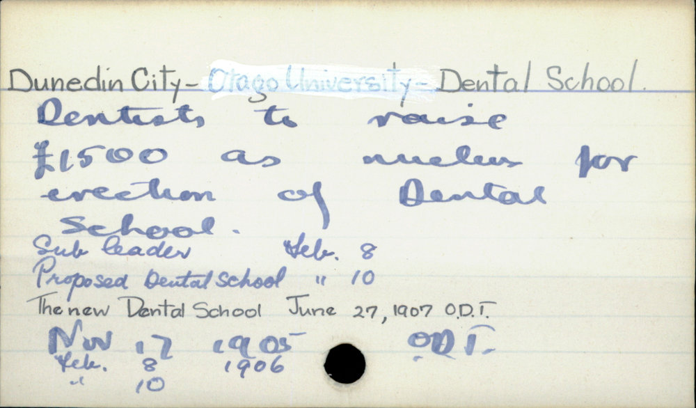 Dunedin City - Dental School.